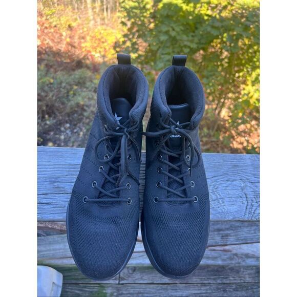 Ronashoes Men’s Steel Toe/Light Weight Tweed Work Boots Black Sz 12